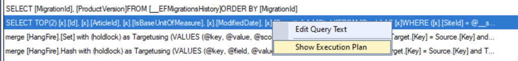 An image showing slow running queries.